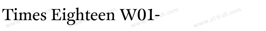 Times Eighteen W01字体转换